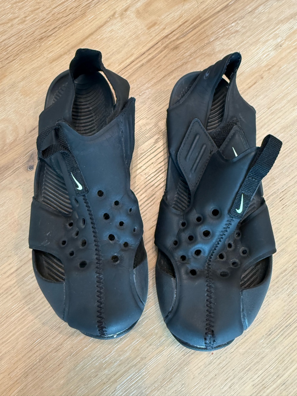 Nike Sunray Protect 2 Black Toddler Sandals 13C - Picture 2 of 5